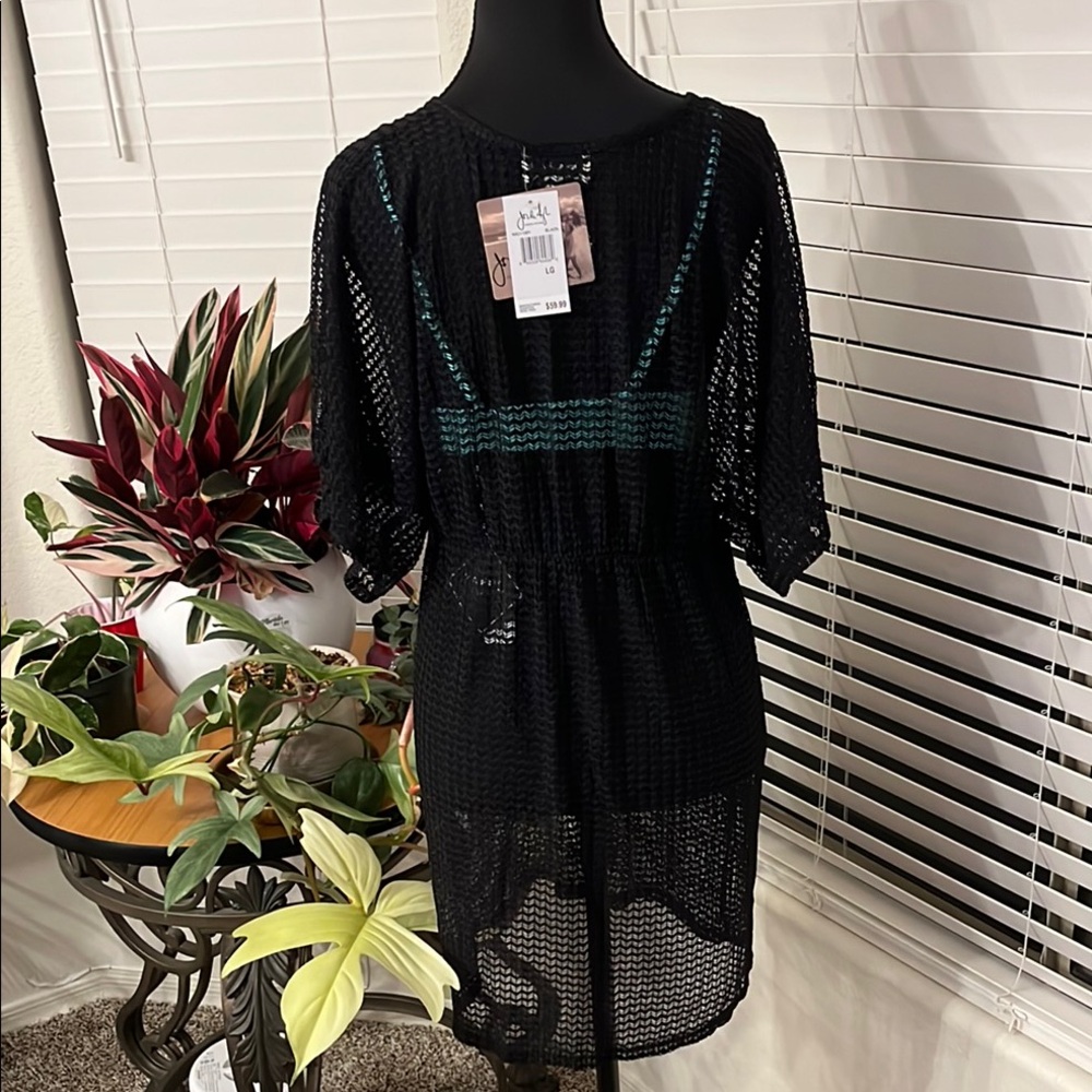 Jordan Taylor Black Swim Coverup with V-Neck NWT - Picture 4 of 6